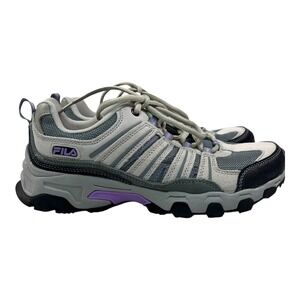 Fila Day Hiker Women's Trail Hiking Shoes Cream Grey Purple Size 9